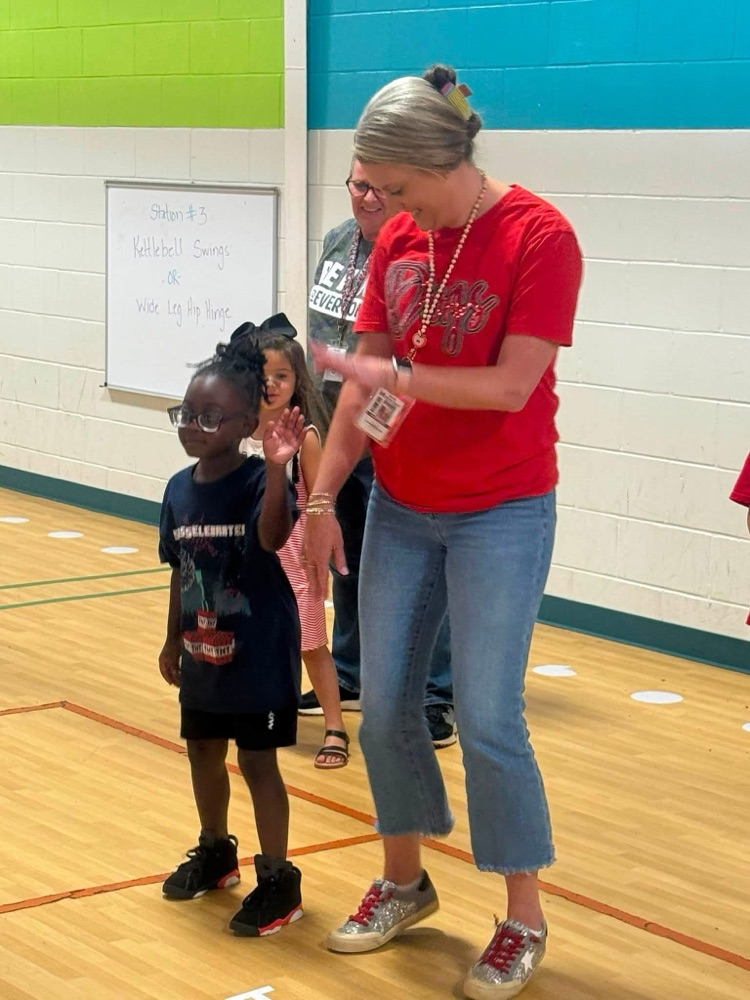 Teachers & students enjoyed a presentation with Jim “basketball” Jones.