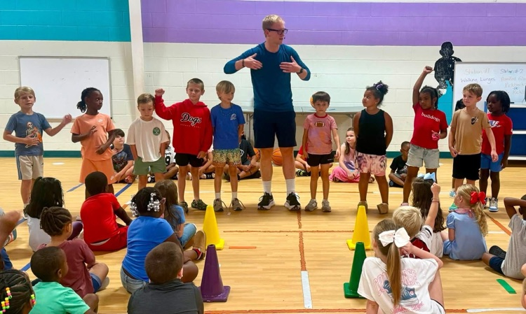 Teachers & students enjoyed a presentation with Jim “basketball” Jones.