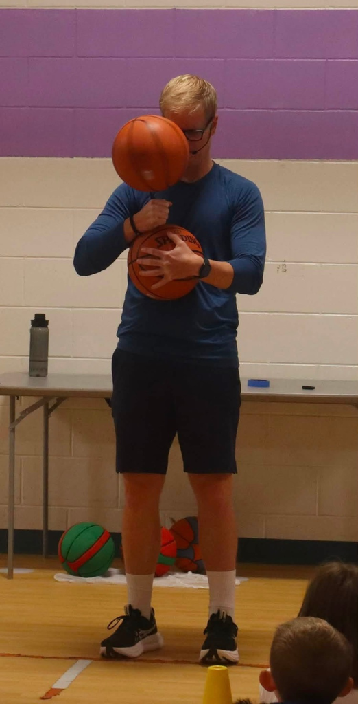 Teachers & students enjoyed a presentation with Jim “basketball” Jones.