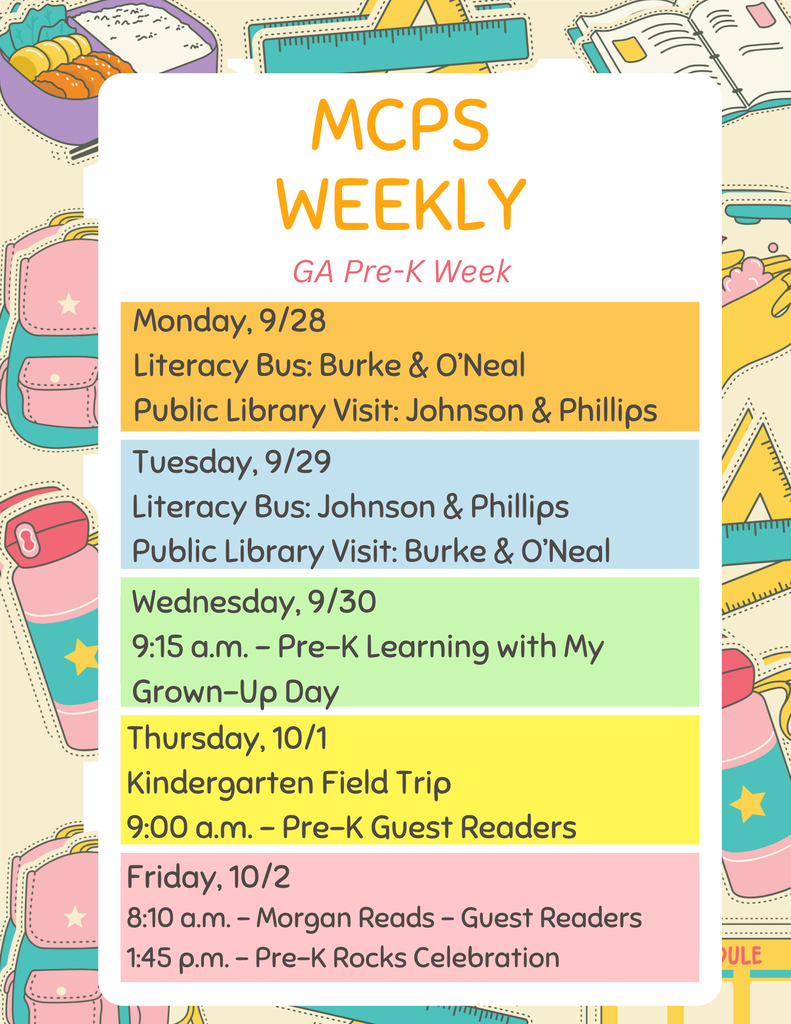 weekly info