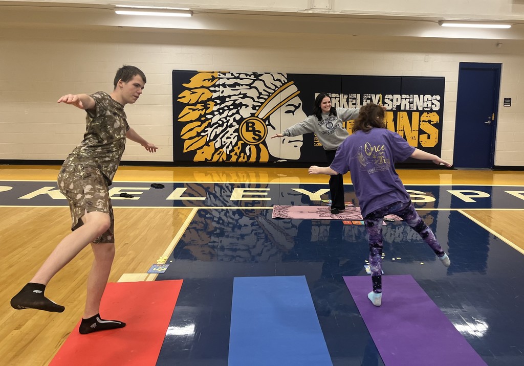 A special thanks goes out to Miss Becca from the Morgan County Partnership! She dedicated time to come to BSHS to teach yoga to the Adapted Physical Education class today. The students had a blast playing "Yoga Bingo" and are looking forward to future yoga classes!!!
