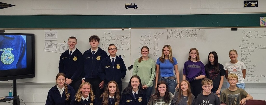 WSMS FFA Officers with BSHS FFA Officers.