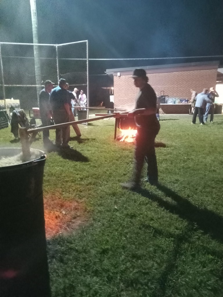 FFA member Charles Stotler making Apple Butter
