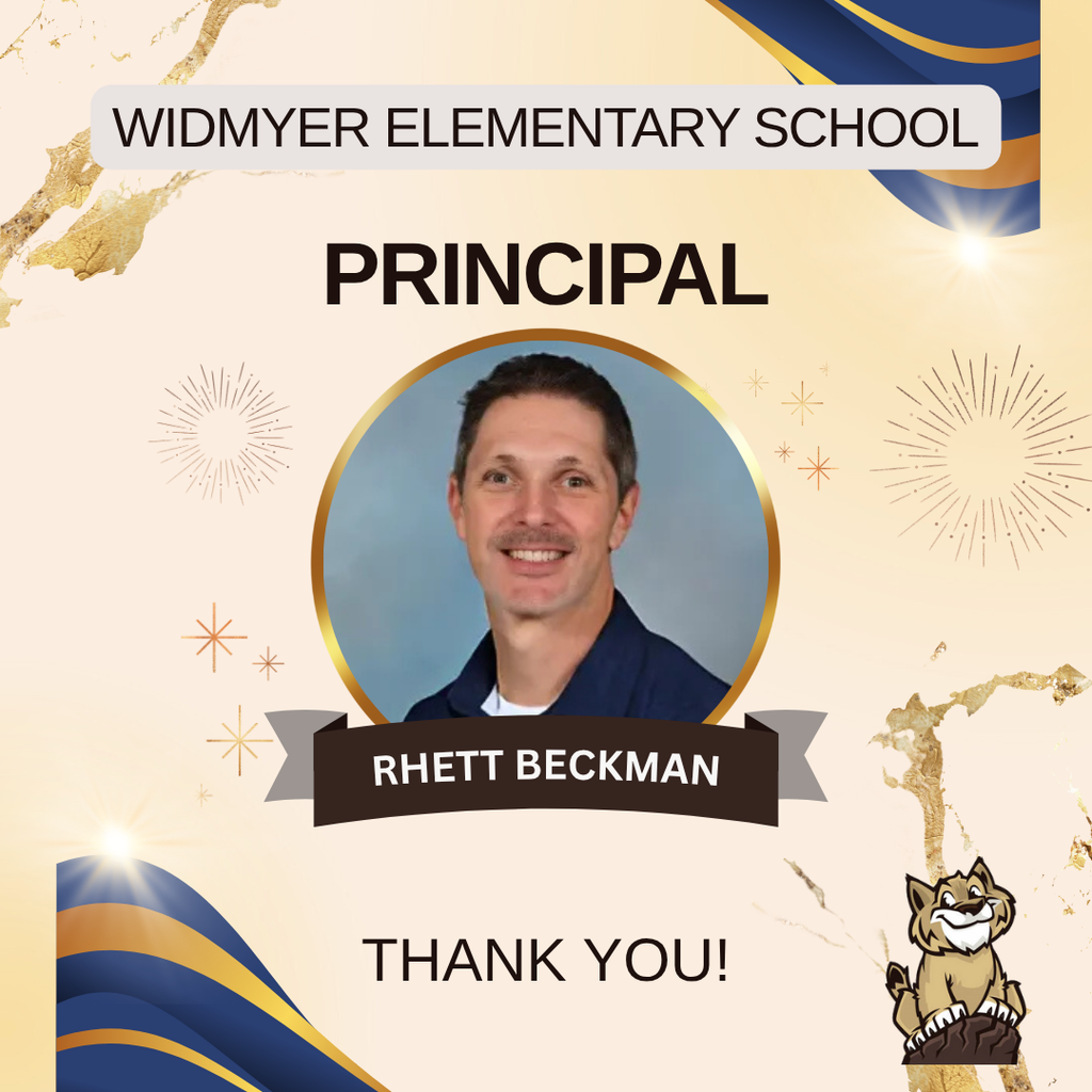 Principal Rhett Beckman honored by Widmyer Elementary School
