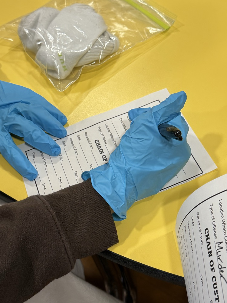 filling out the chain of custody