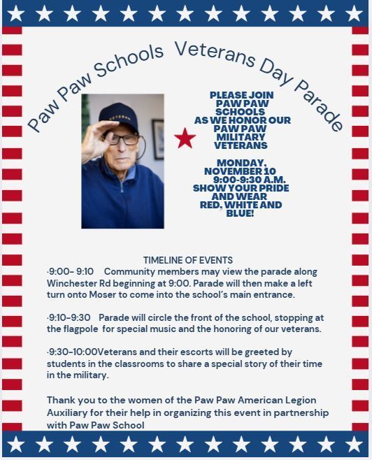 Veterans Day Parade Lineup