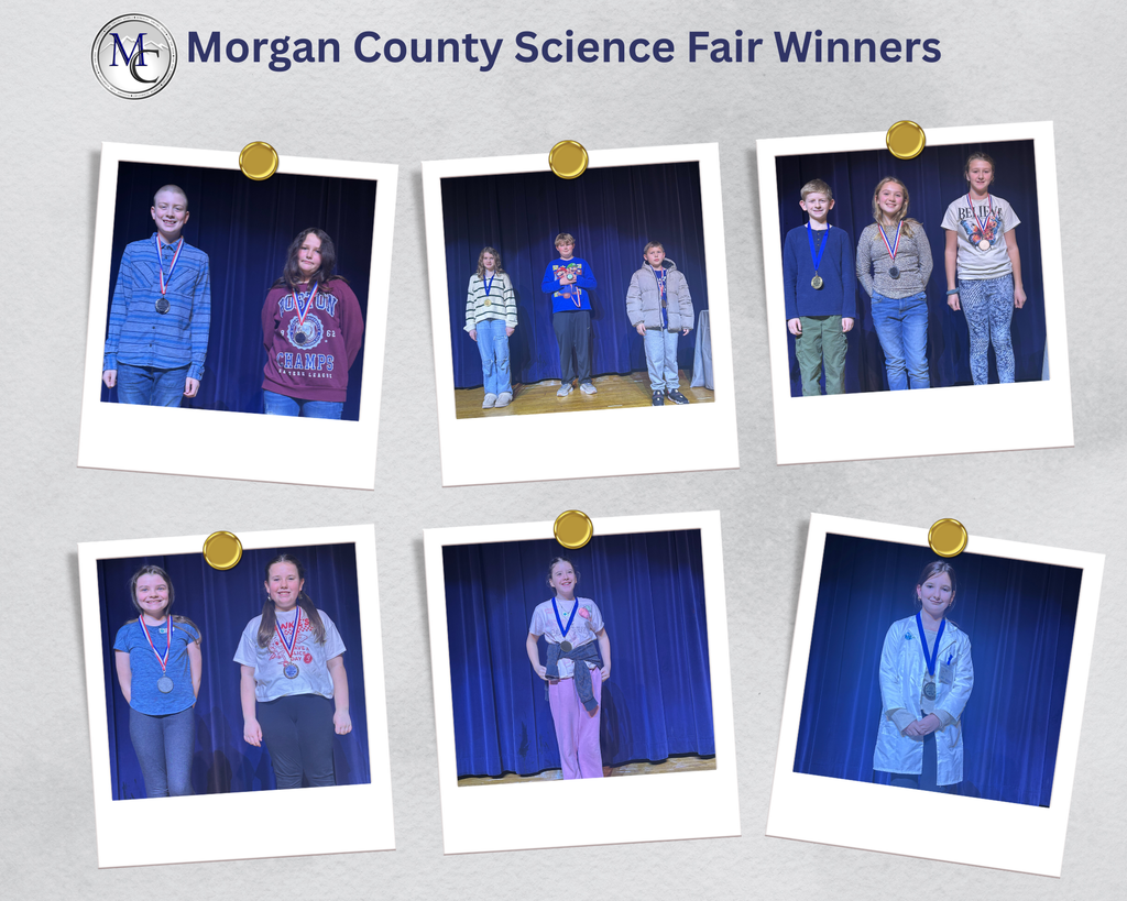Collage of individual students science fair winners.