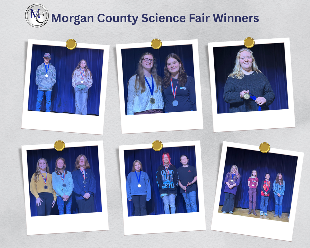 Collage of individual students science fair winners.