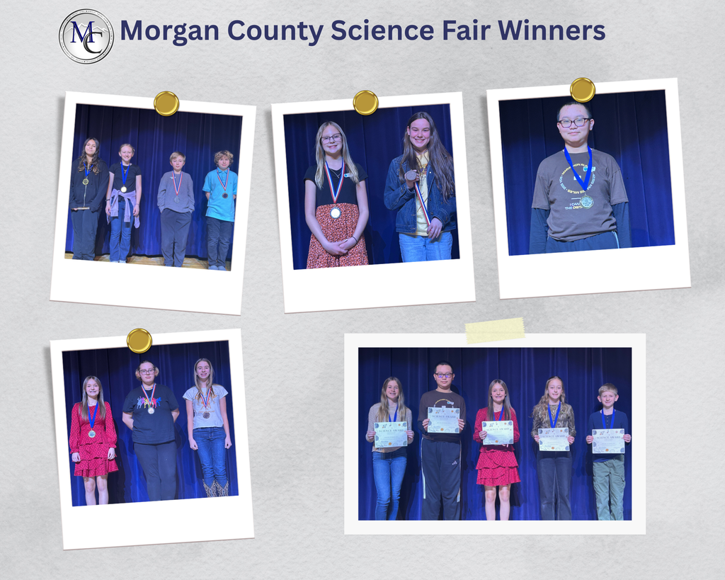 Collage of individual students science fair winners.