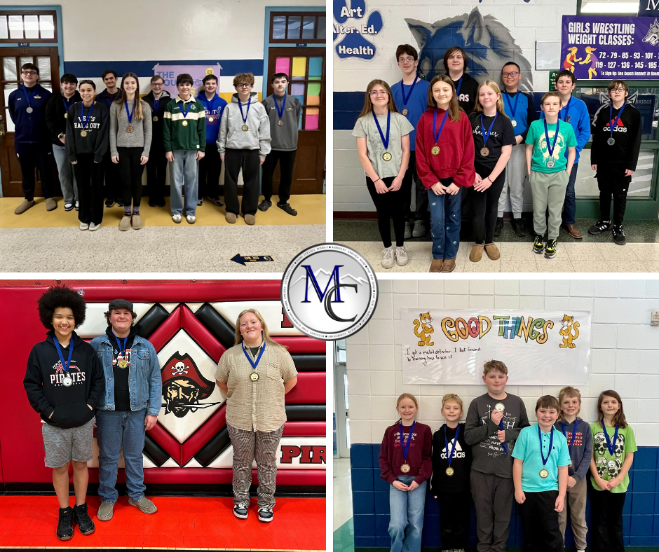 College of students by school who placed in Math Field Day.