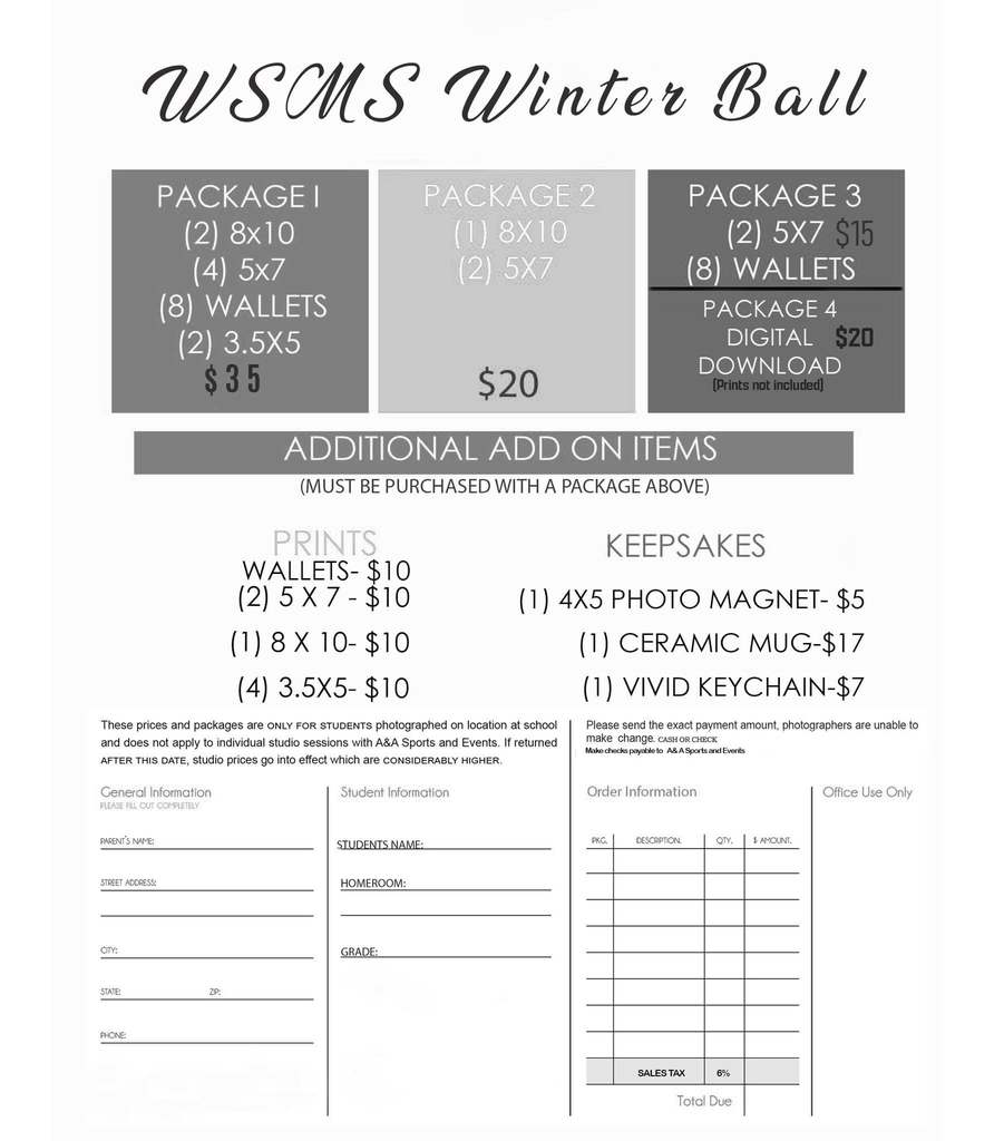 Winter Ball Picture Form
