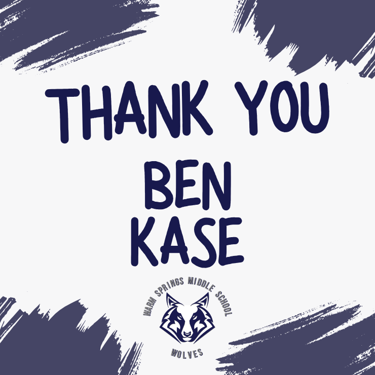 Thank you Ben Kase with wolf logo background
