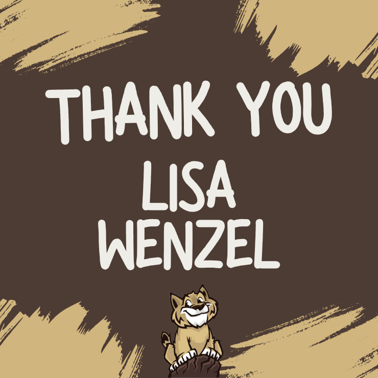 Thank you Lisa Wenzel with WES logo background