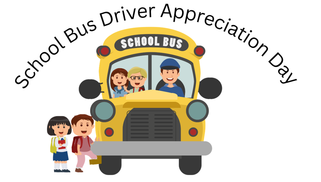 A school bus with a driver and students