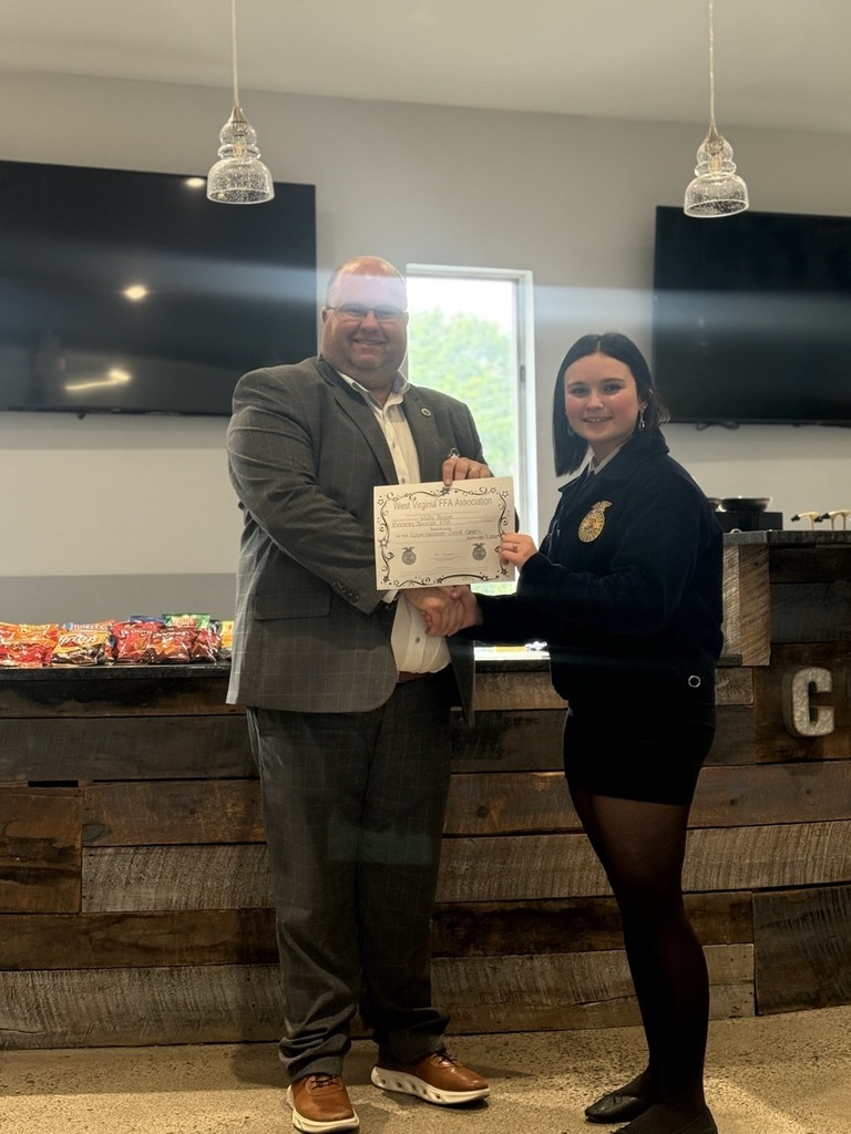 Molly Boyles accepting her second place certificate.