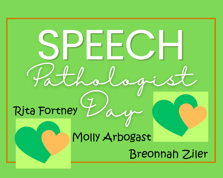 Speech Pathologist Day graphic honoring three Morgan County specialists.