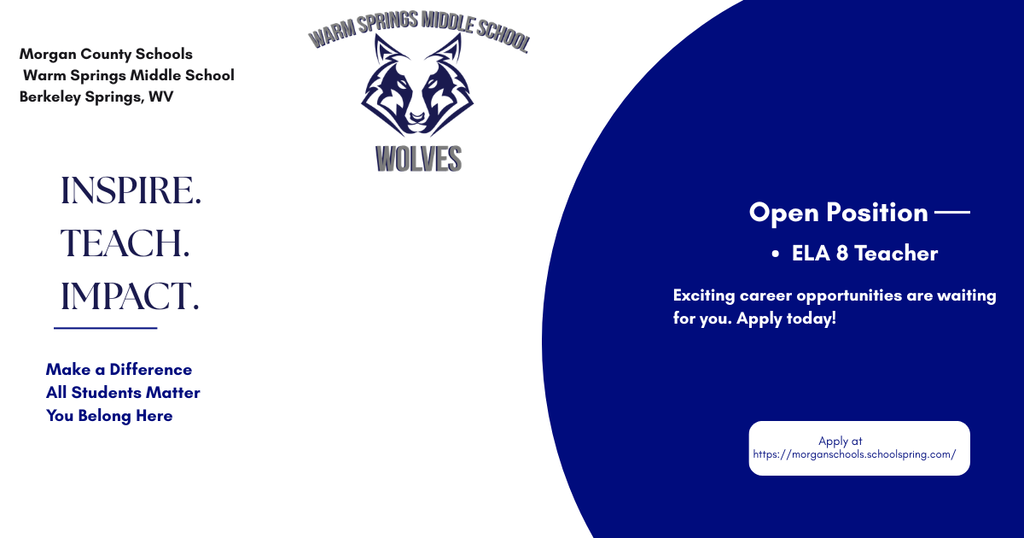 ELA 8 Teacher Position Opening