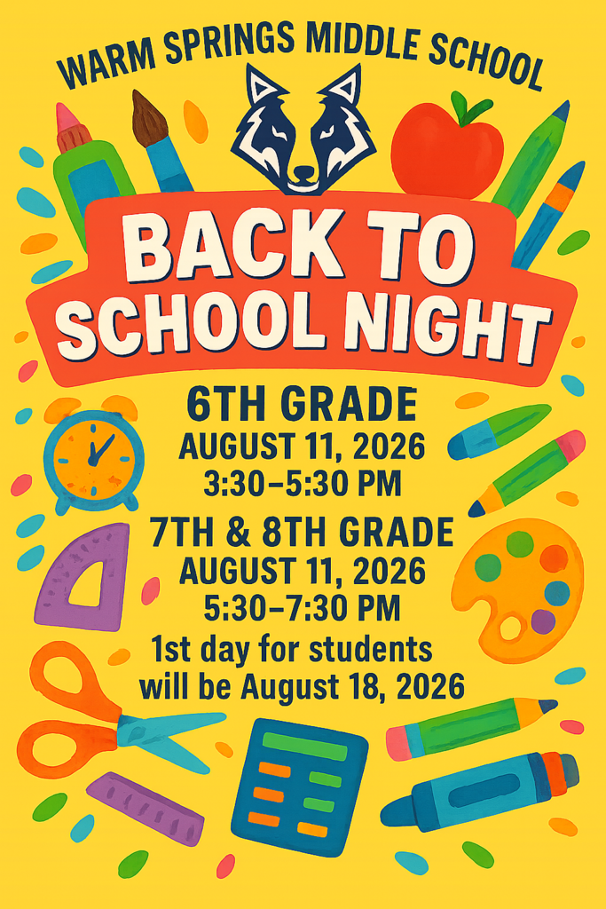 WSMS Back to School Info