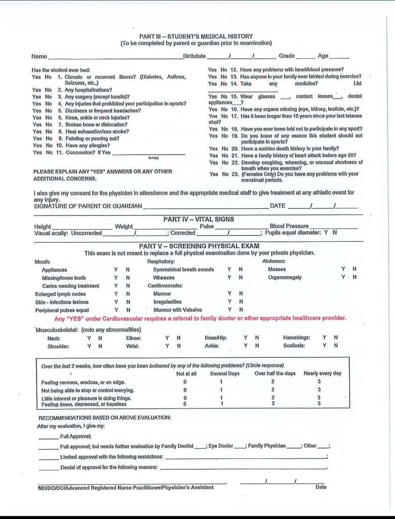 WVSSAC Physical