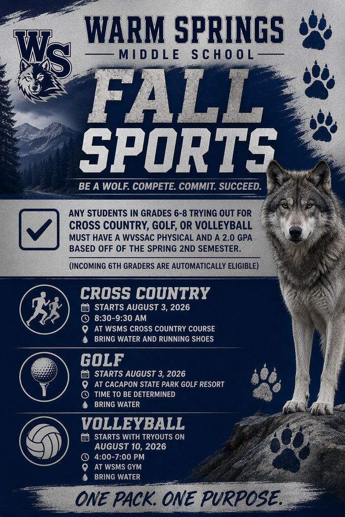 WSMS Fall Sports Information