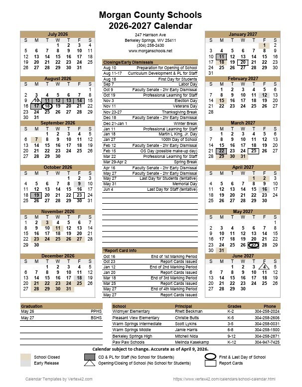 26-27 School Calendar