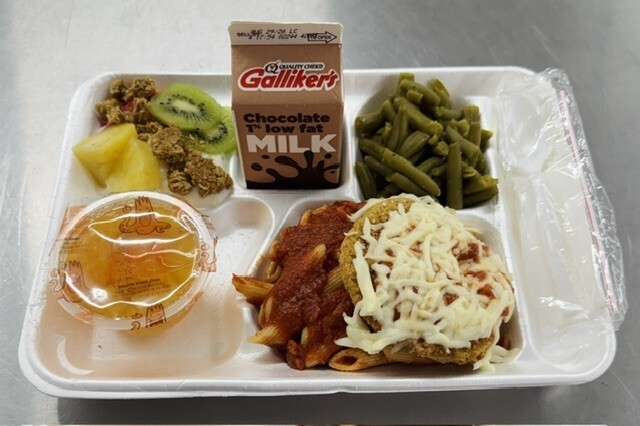 Our cafeteria staff work hard to prepare appetizing, nutritious meals for our students.