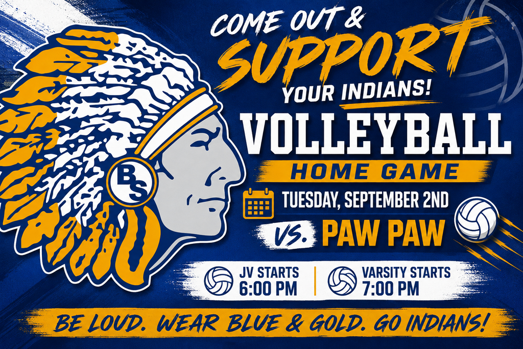 Home volleyball against Paw Paw on September 2nd. 