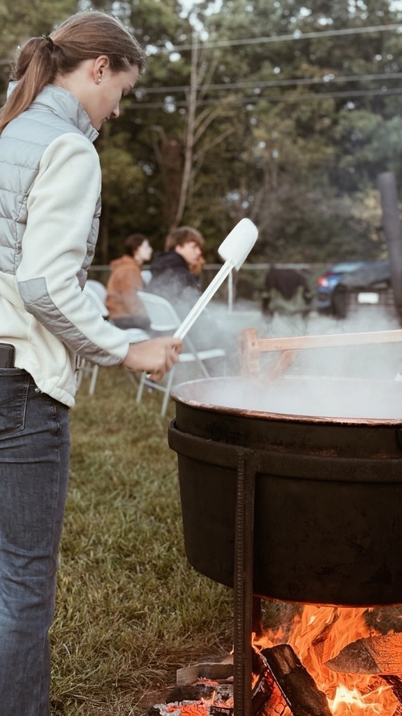 member scraping apple butter
