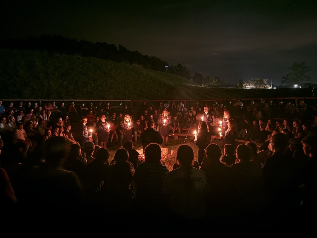 state officers with candles