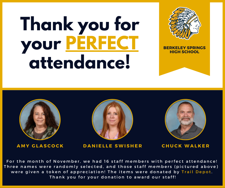 Thank you for your PERFECT attendance!