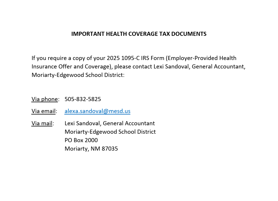 Important Health Coverage Tax Documents