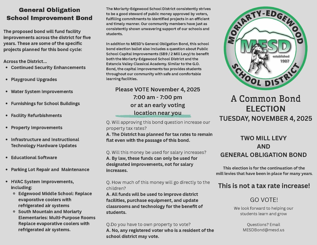 Bond Election Information