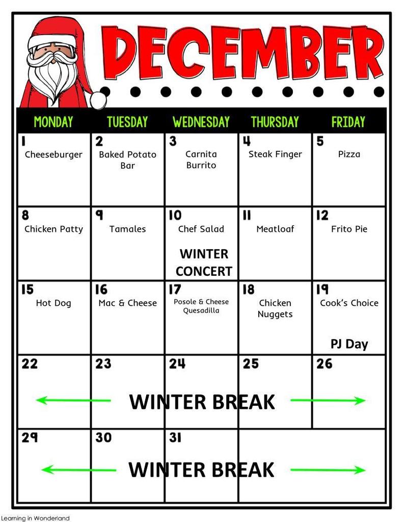 MES December Calendar 