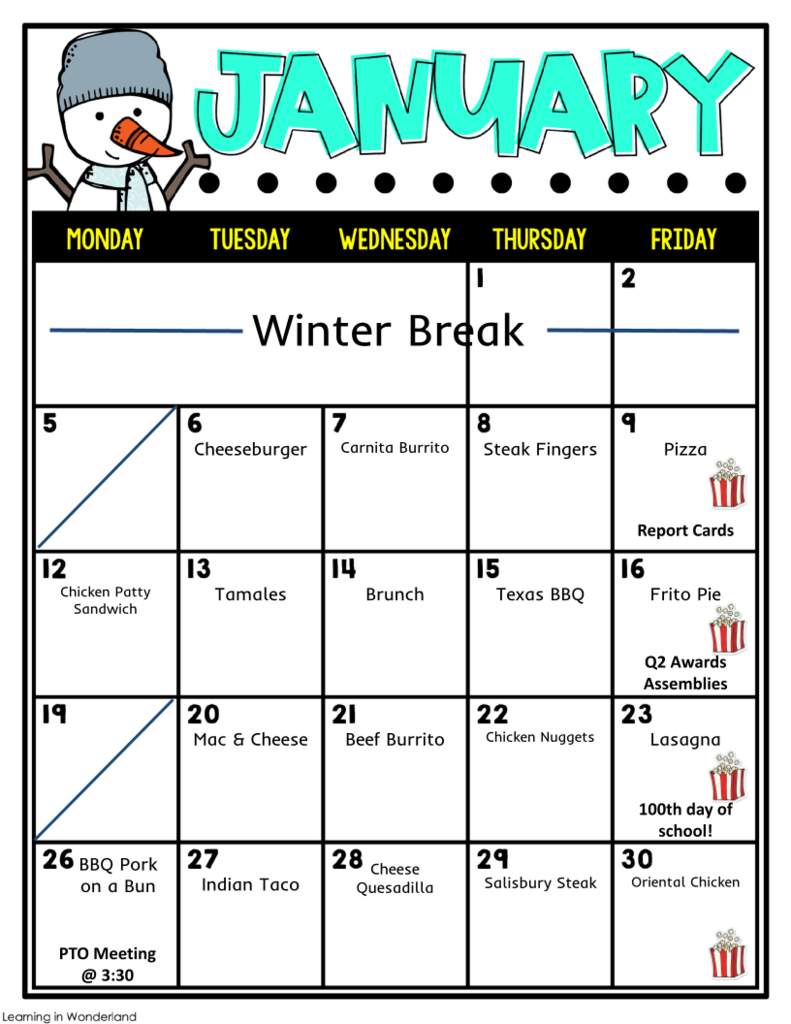 January 2026 Calendar