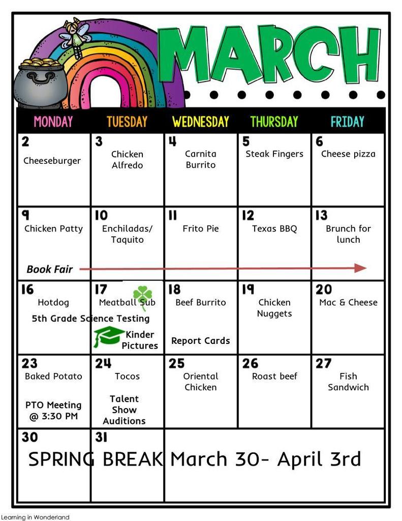 March Calendar