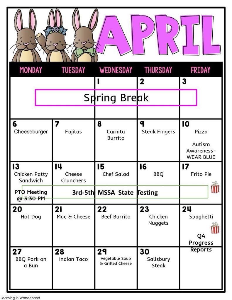 April Calendar