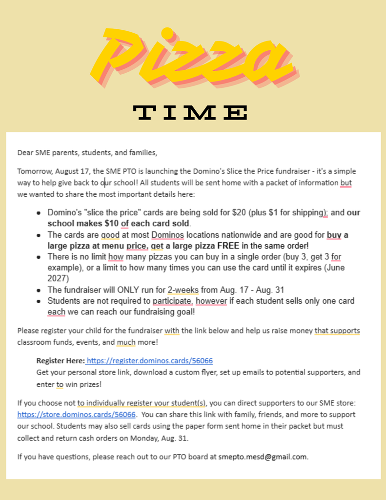 Pizza Fundraiser