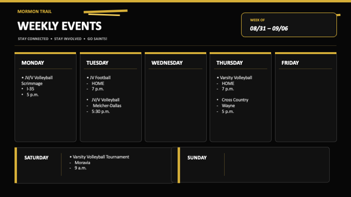 Weekly Events