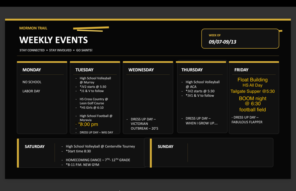 Weekly Events