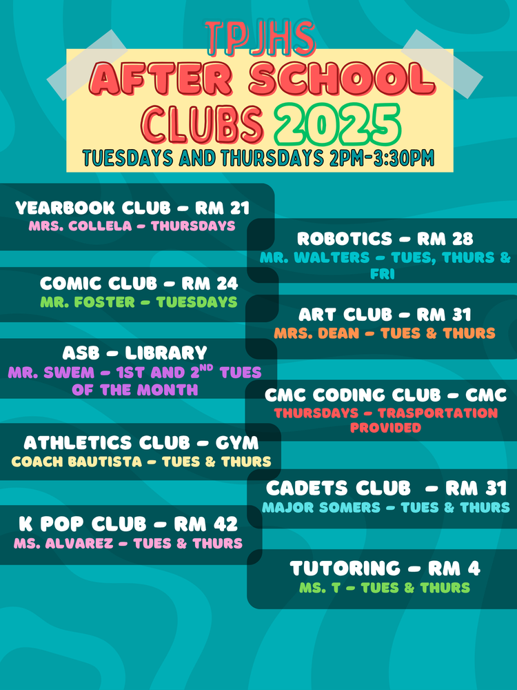 TPJHS After School Clubs