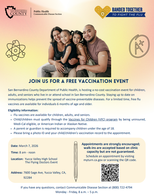 San Bernardino Vaccination Clinic (ENGLISH)