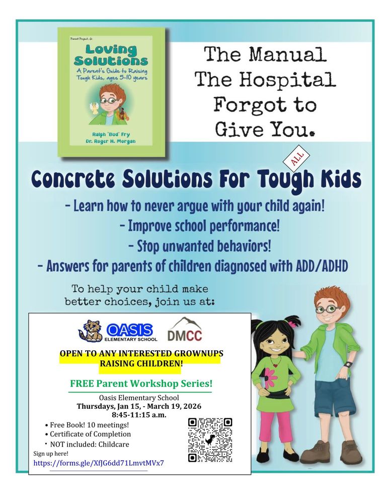 Flyer for parenting classes.