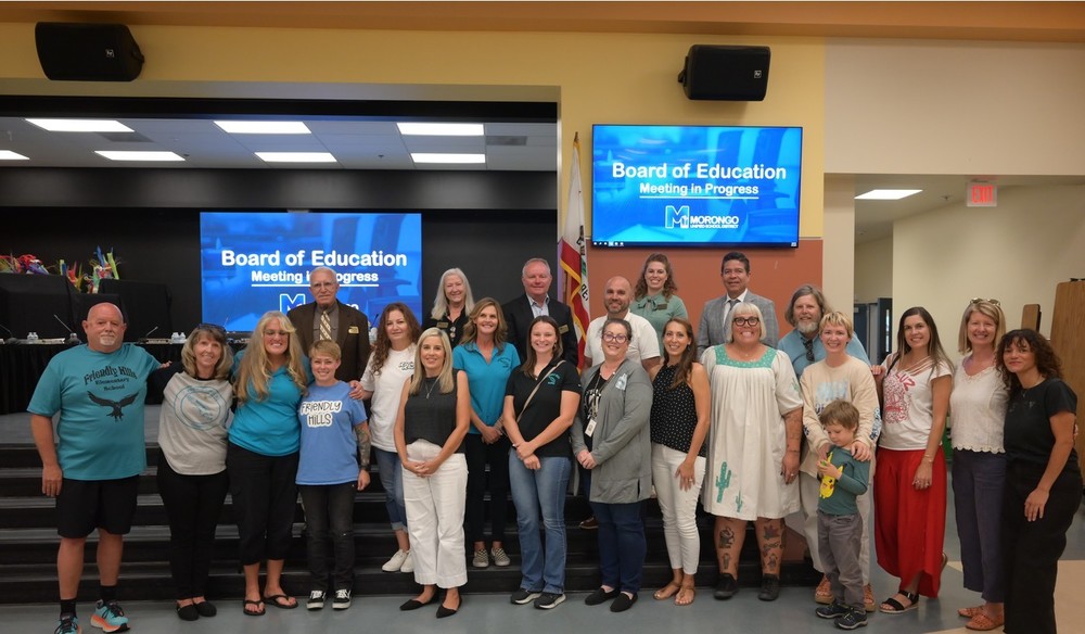 photo of freindly hills staff at board meeting