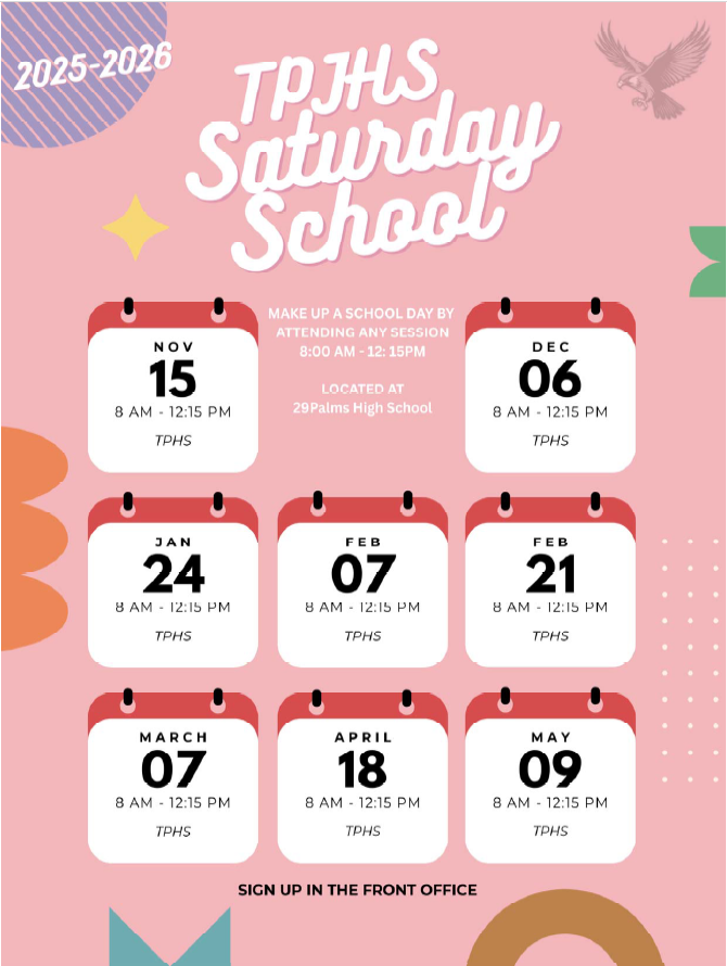 Saturday School Dates