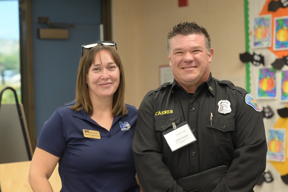 fire chief acting as a principal for a day