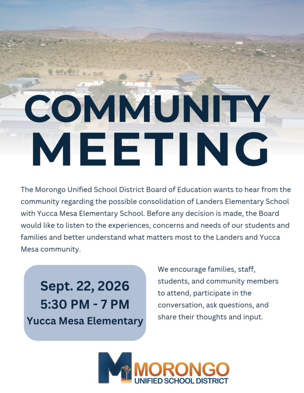 community meeting flyer, see text above