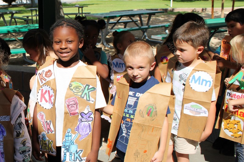 kids getting ready for their ABC fashion show