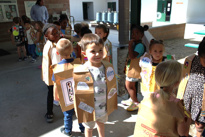 Kids getting ready for their ABC fashion show