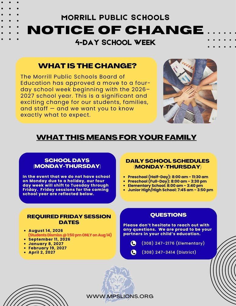 26-27 Important Notice (4-Day School Week)