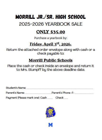 Yearbook Order Form